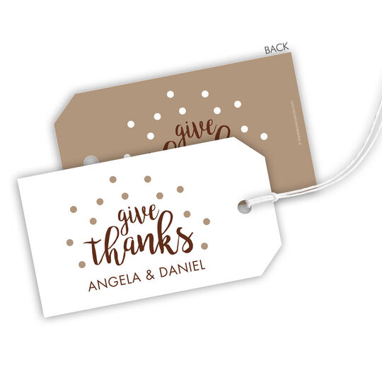 Give Thanks Confetti Hanging Gift Tags